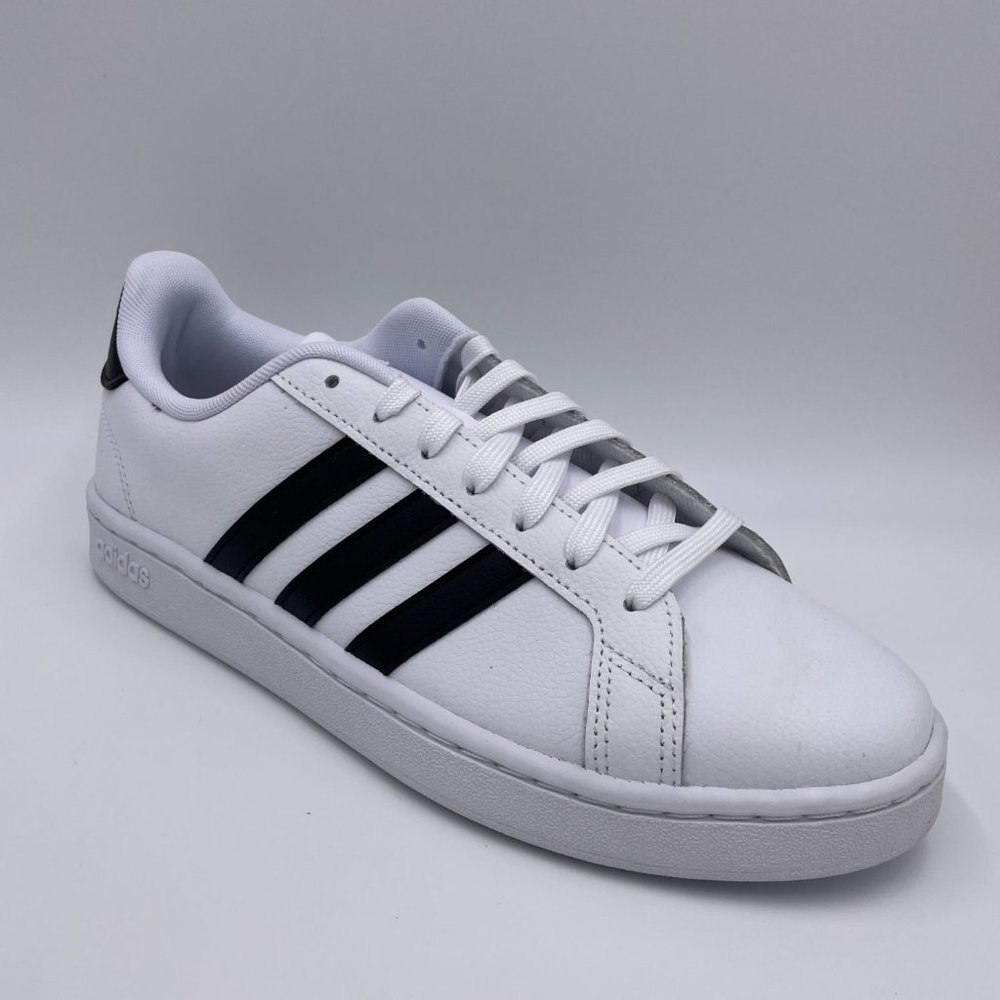 Adidas Grand Court White / Black Mens Shoes - Picture 7 of 8